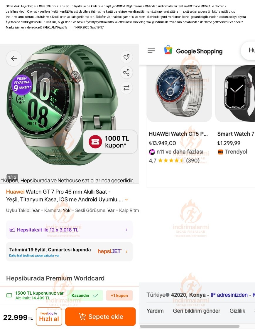 Huawei Watch GT 7 Pro 46 mm Akıllı Saat – Yeşil, Titanyum Kasa, iOS me Android U…
