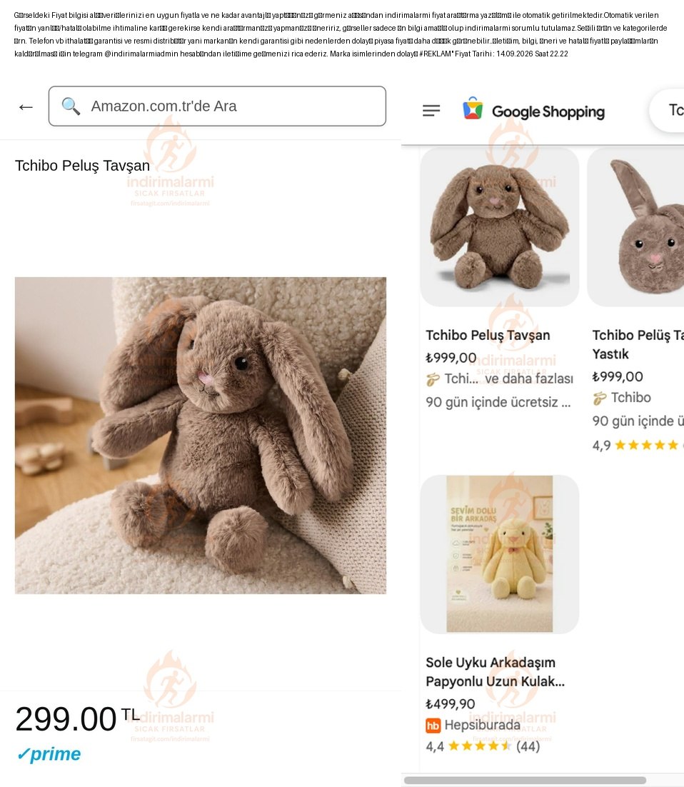 Tchibo Peluş Tavşan