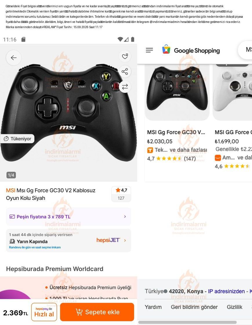 MSI Msı Gg Force GC30 V2 Kablosuz Oyun Kolu Siyah