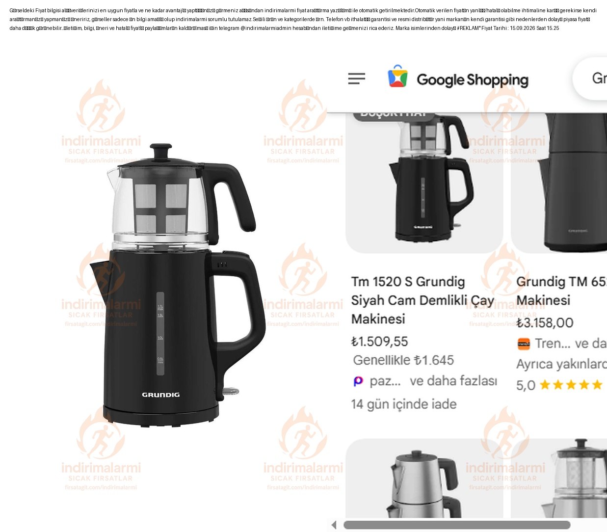Grundig TM 1520 S Çay Makinesi