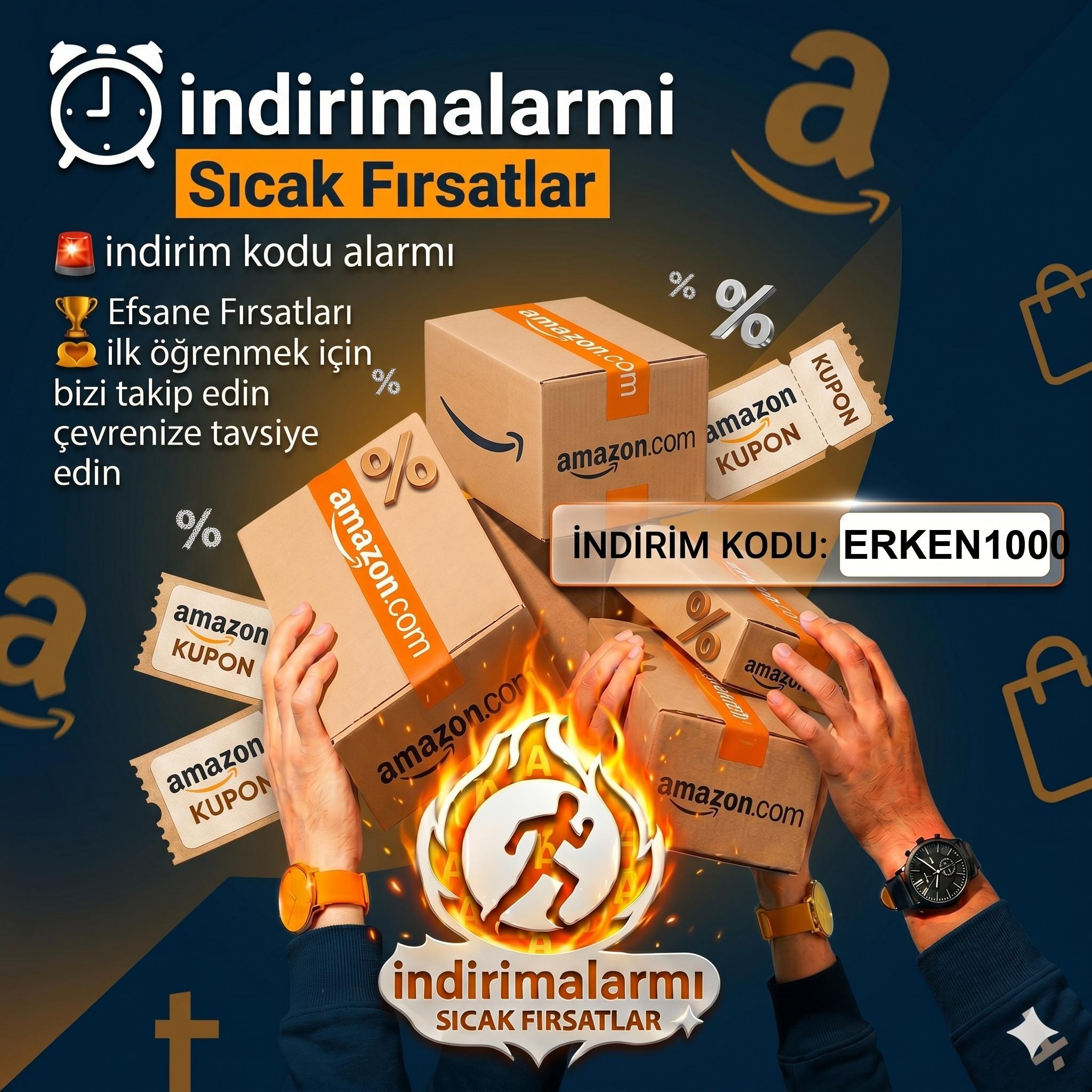 ERKEN1000 koduyla Amazonda 10000 TL ve üzeri 1000 TL indirim