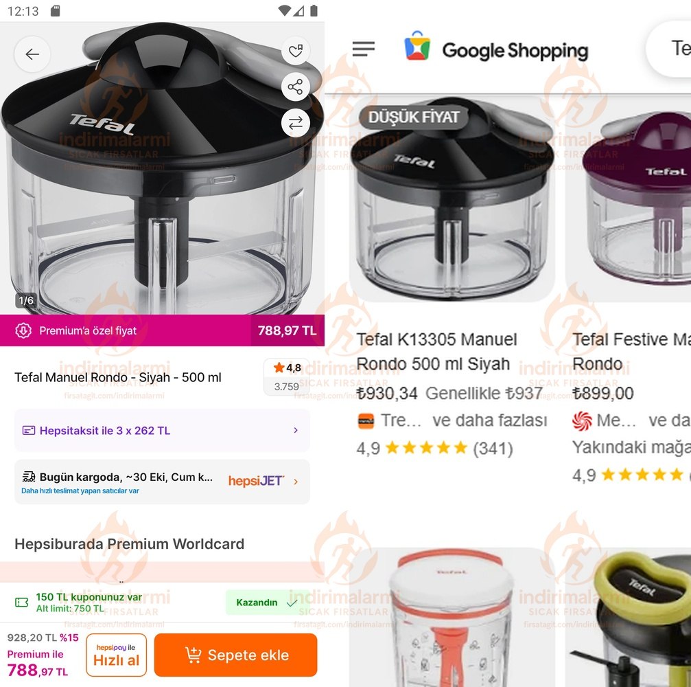 Tefal Manuel Rondo – Siyah – 500 ml