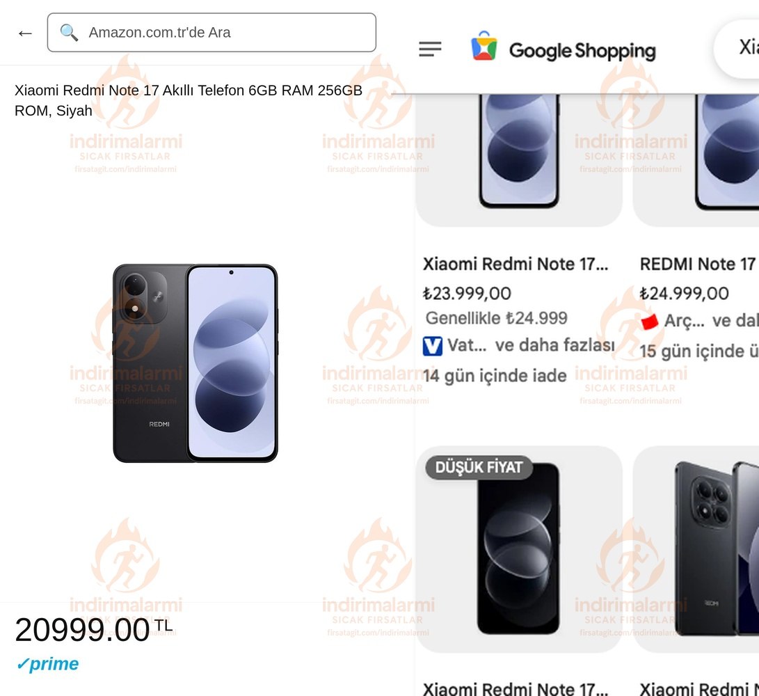 Xiaomi Redmi Note 17 Akıllı Telefon 6GB RAM 256GB ROM, Siyah