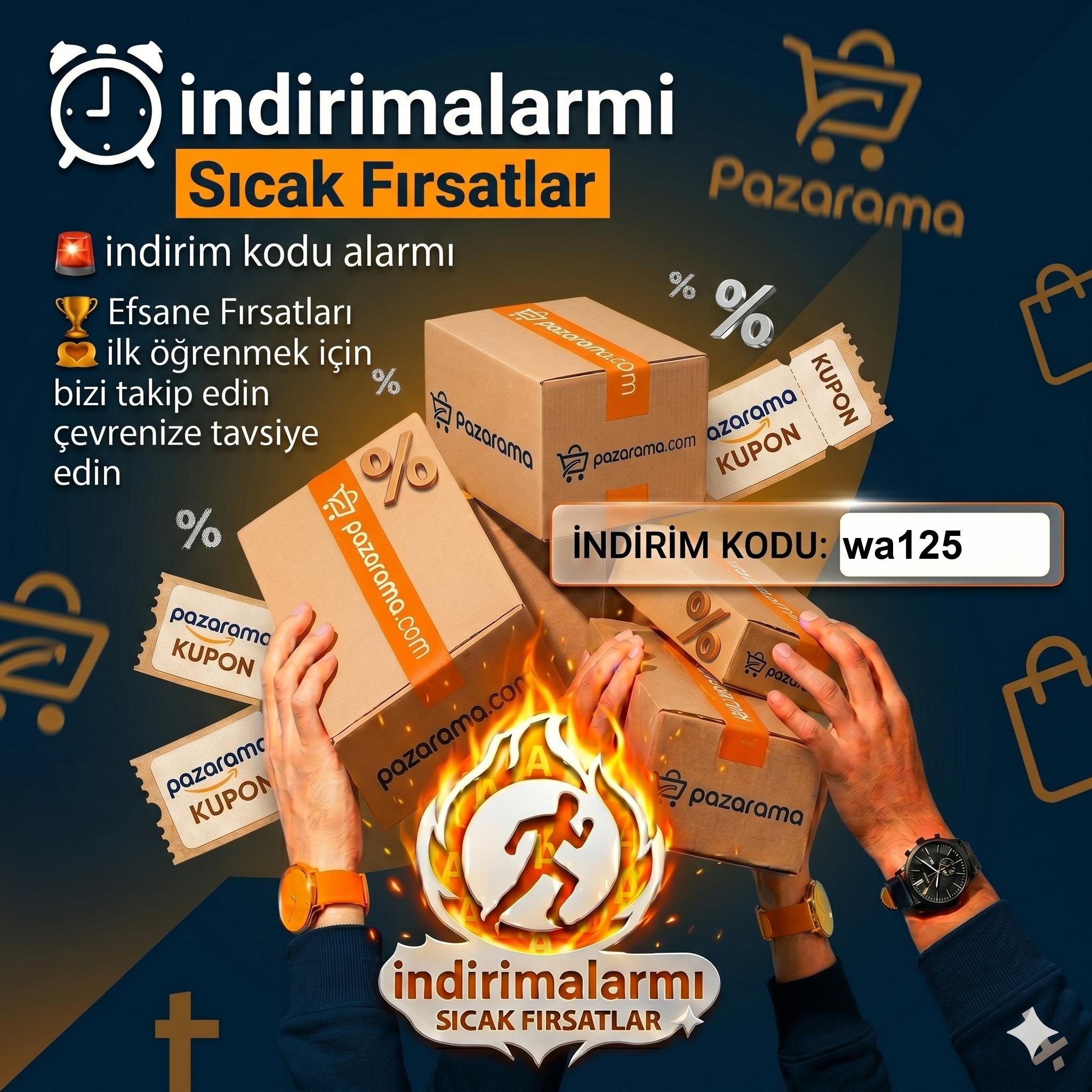 WA125 koduyla Pazaramada 400 TL ve üzeri 125 TL indirim