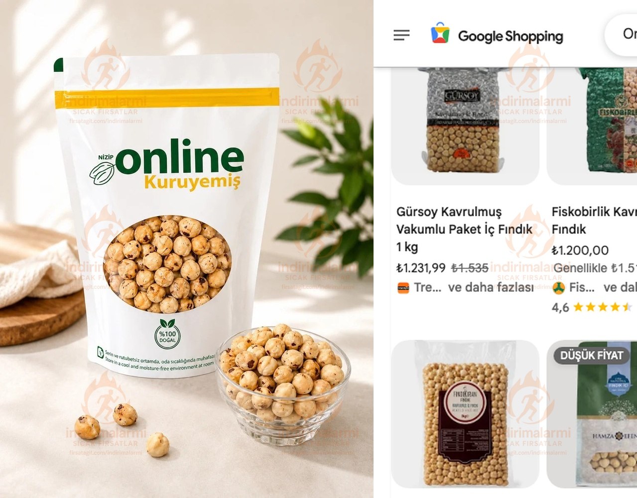 Online Kuruyemiş Fındık İçi – Kavrulmuş – 1 Kg