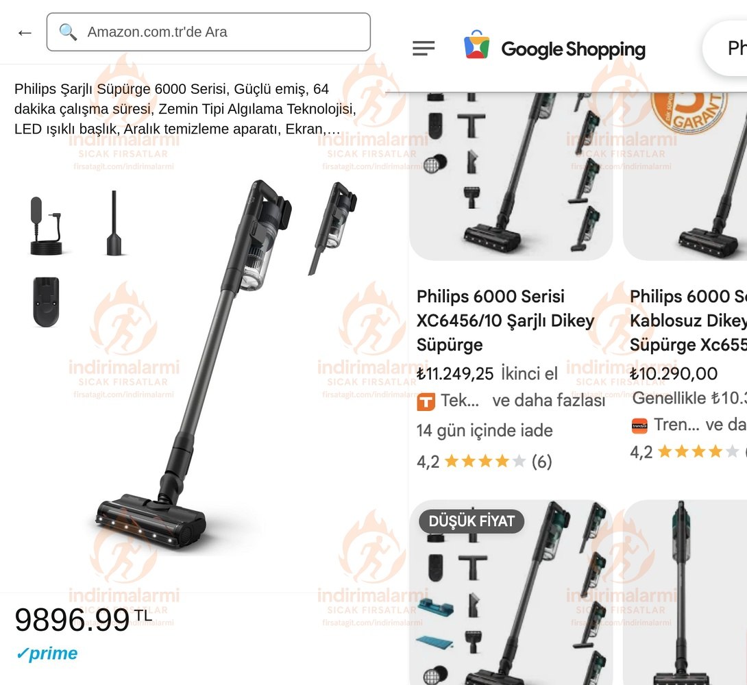 Philips Şarjlı Süpürge 6000 Serisi, Güçlü emiş, 64 dakika çalışma süresi, Zemin …