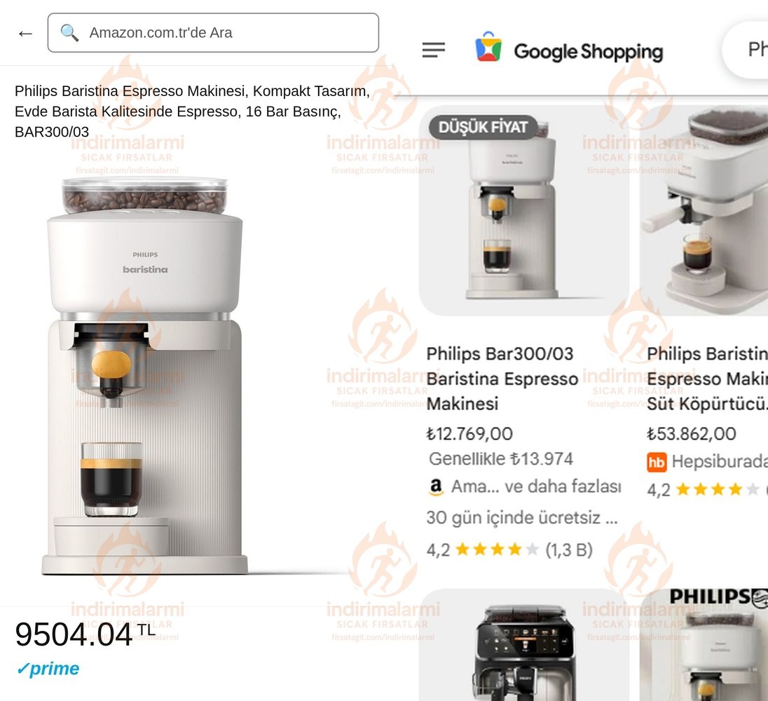 Philips Baristina Espresso Makinesi, Kompakt Tasarım, Evde Barista Kalitesinde E…