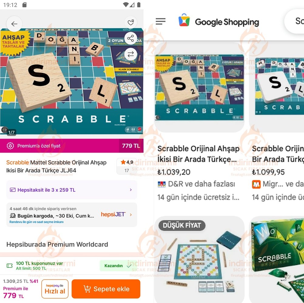 Scrabble Mattel Scrabble Orijinal Ahşap Ikisi Bir Arada Türkçe JLJ64