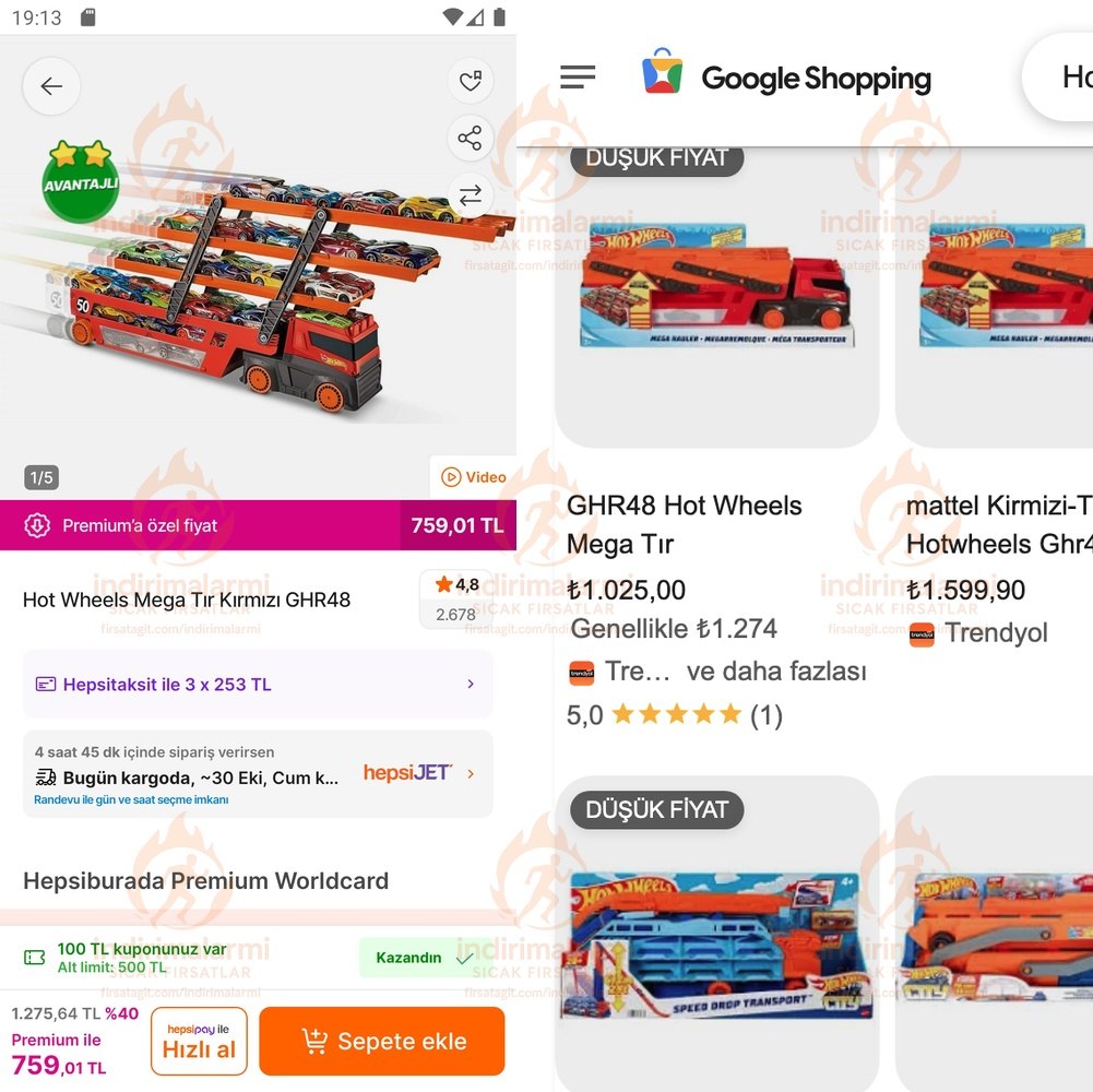 Hot Wheels Mega Tır Kırmızı GHR48