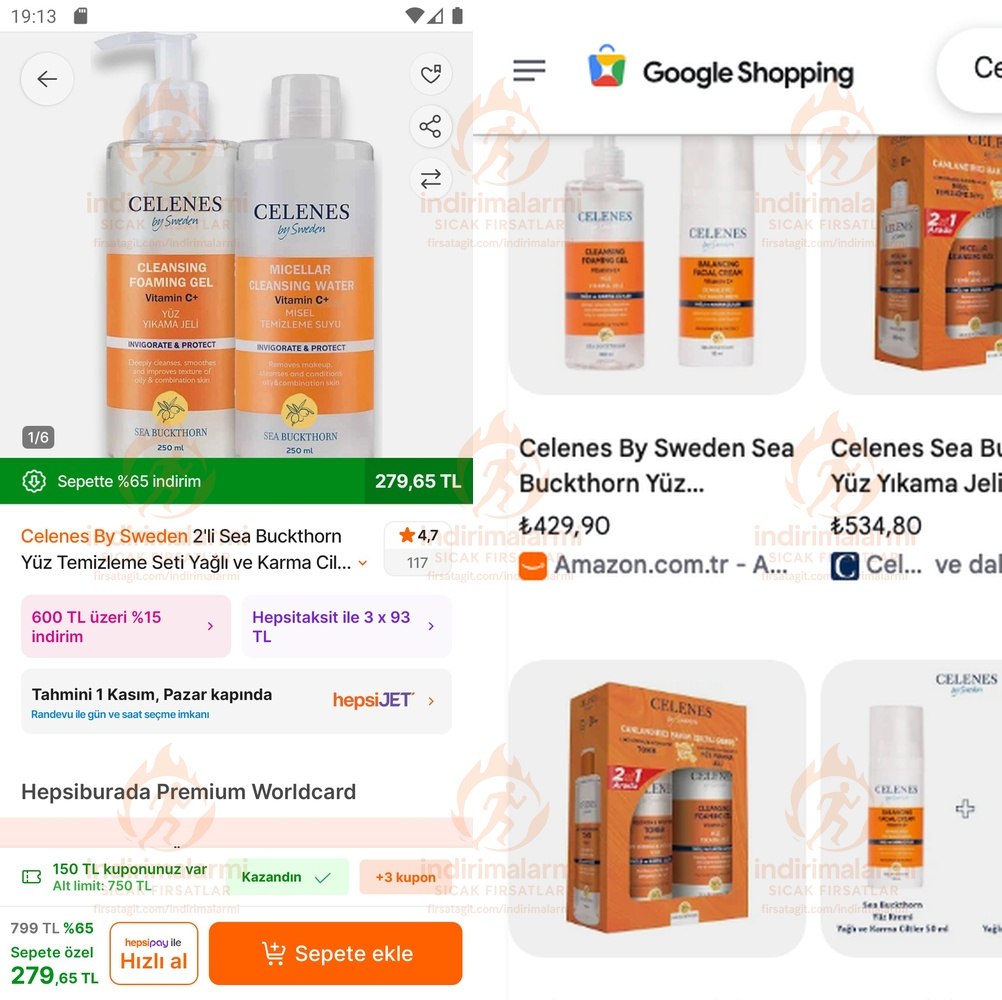 Celenes By Sweden 2li Sea Buckthorn Yüz Temizleme Seti Yağlı ve Karma Ciltler İç…