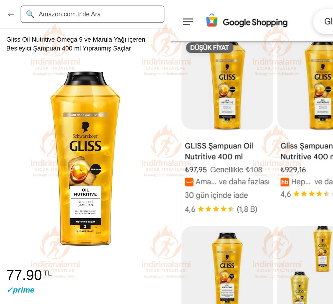 Gliss Oil Nutritive Omega 9 ve Marula Yağı içeren Besleyici Şampuan 400 ml Yıpra…