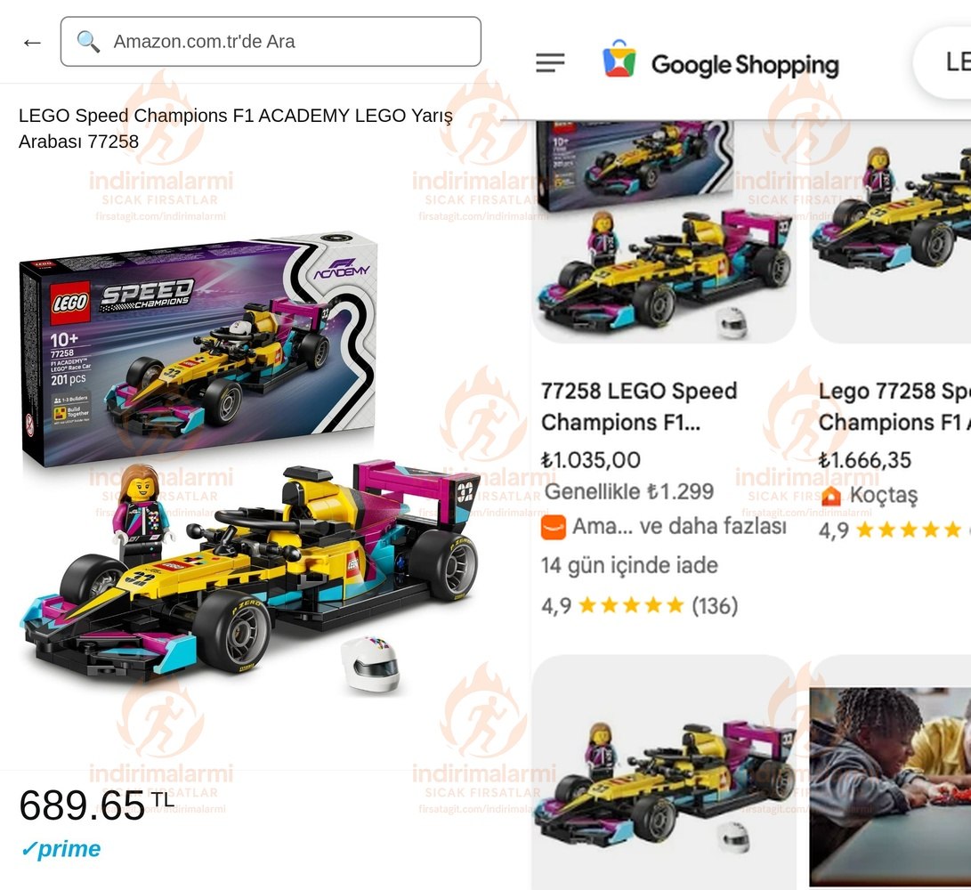 LEGO Speed Champions F1 ACADEMY LEGO Yarış Arabası 77258