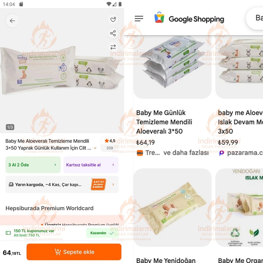 Baby Me Aloeveralı Temizleme Mendili 350 Yaprak Günlük Kullanım İçin Cilt Dostu …