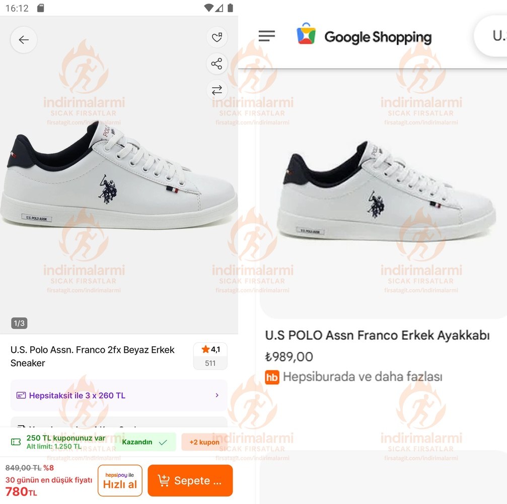 U.S. Polo Assn. Franco 2fx Beyaz Erkek Sneaker