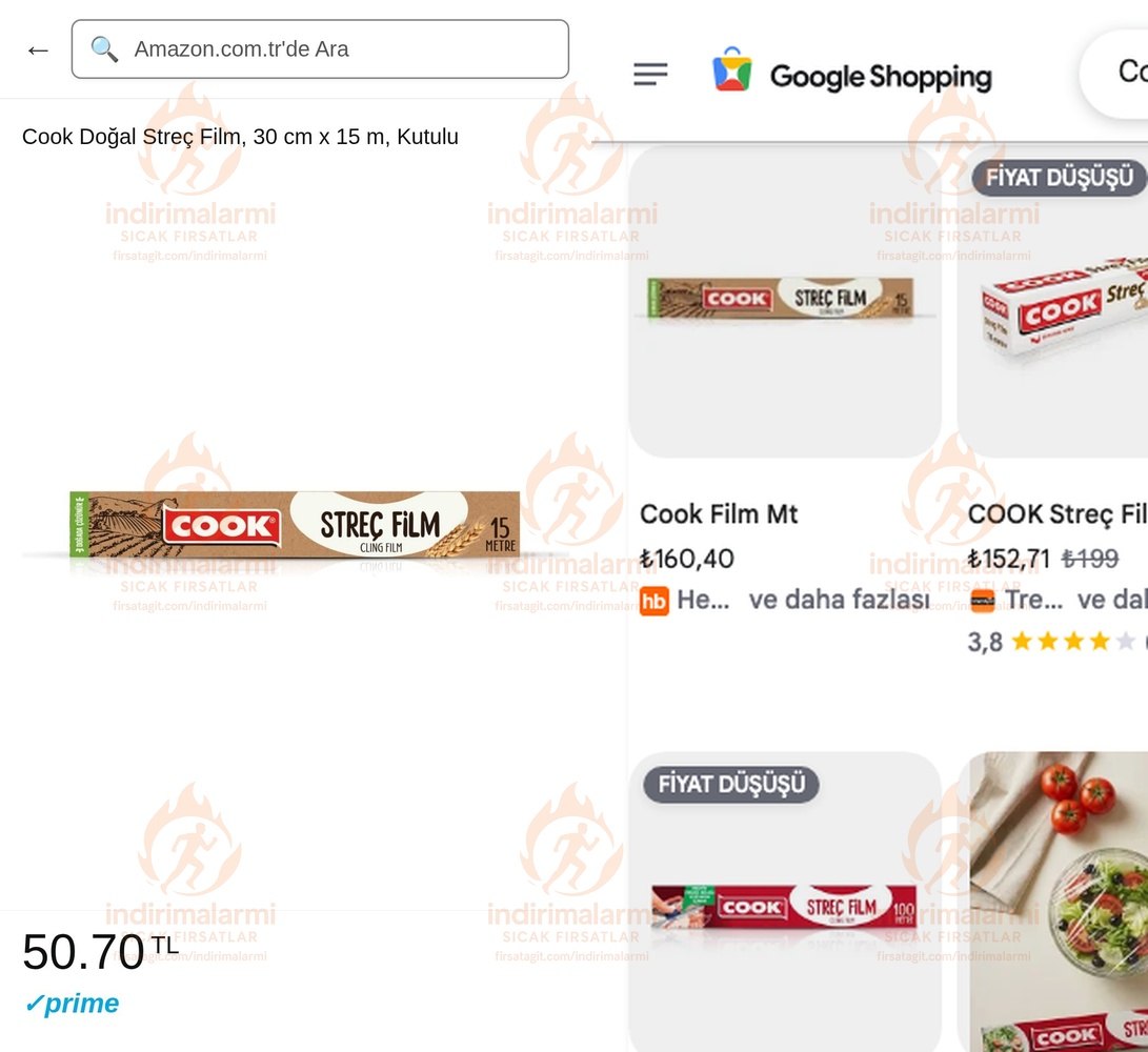 Cook Doğal Streç Film, 30 cm x 15 m, Kutulu