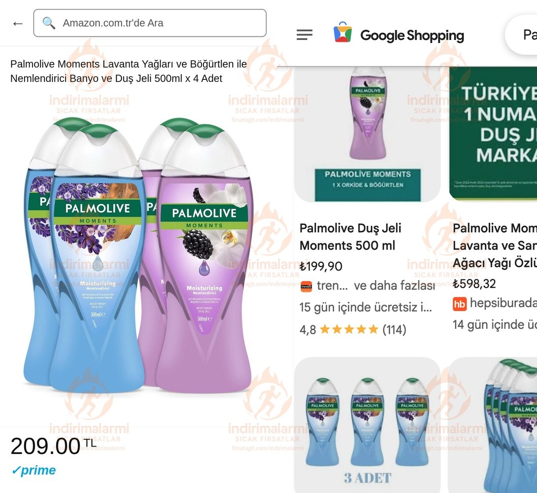 Palmolive Moments Lavanta Yağları ve Böğürtlen ile Nemlendirici Banyo ve Duş Jel…