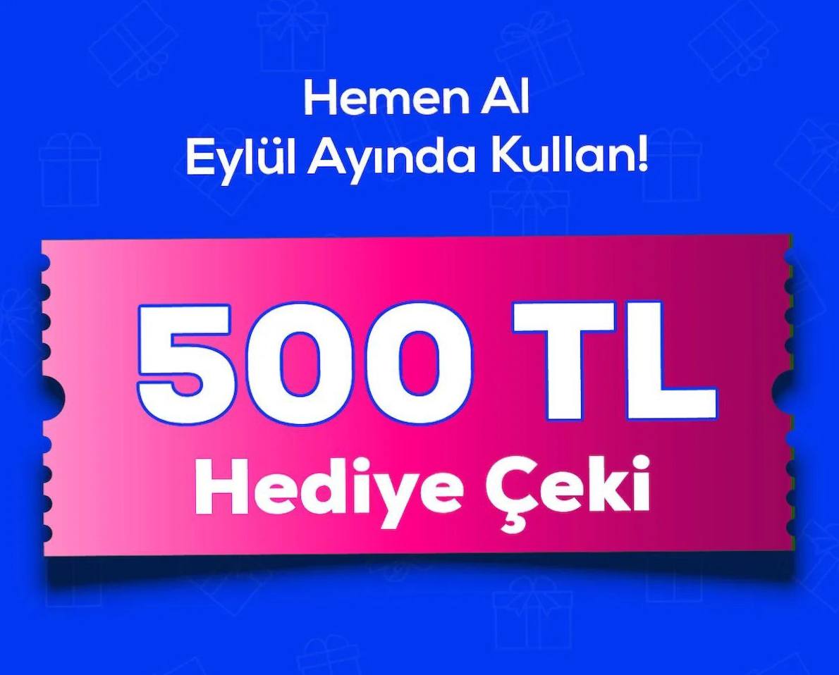 Pazarama Geçerli 500 TL Hediye Çeki