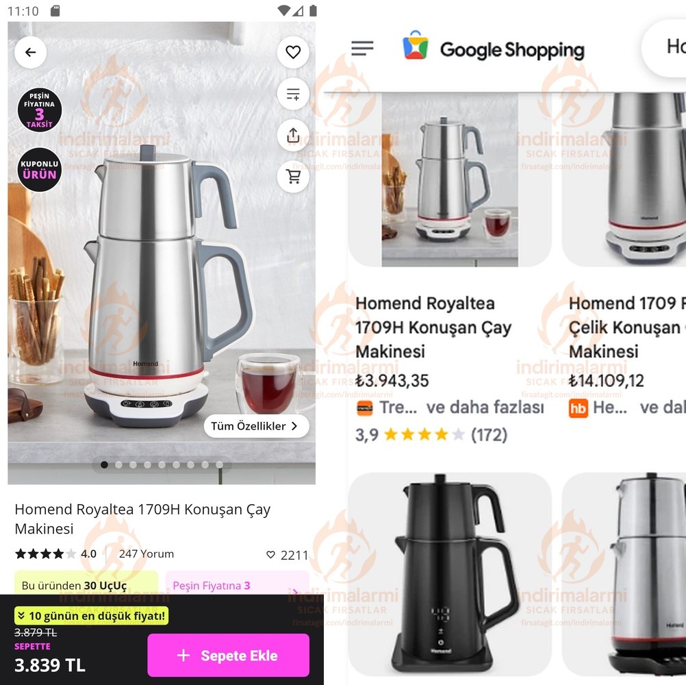 Homend Royaltea 1709H Konuşan Çay Makinesi