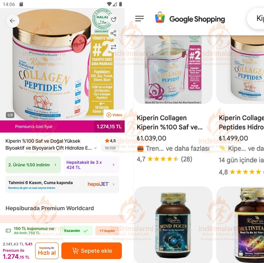Kiperin %100 Saf ve Doğal Yüksek Biyoaktif ve Biyoyararlı Çift Hidrolize Edilmiş…