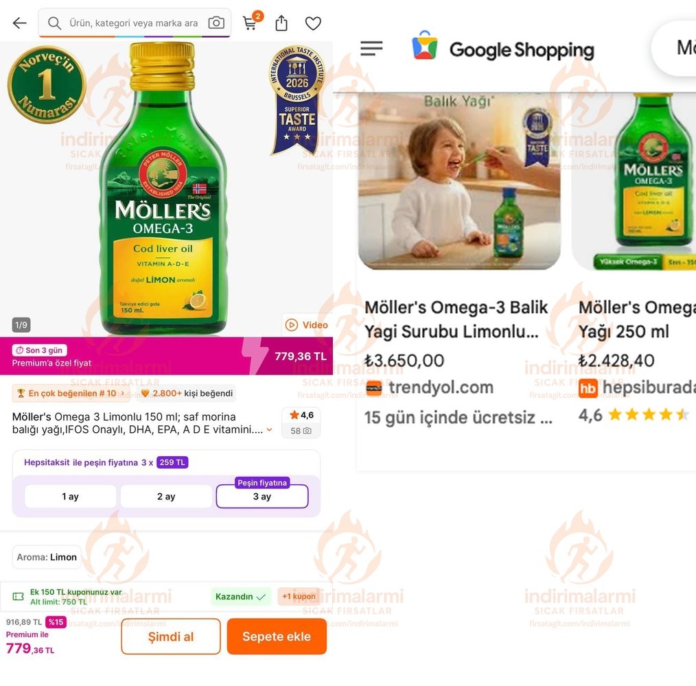 Möllers Omega 3 Limonlu 150 ml saf morina balığı yağı,IFOS Onaylı, DHA, EPA, A D…