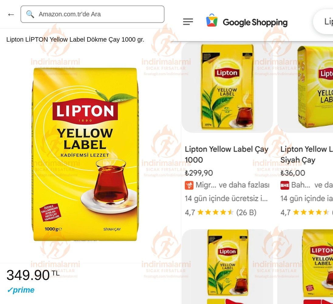 Lipton LİPTON Yellow Label Dökme Çay 1000 gr.