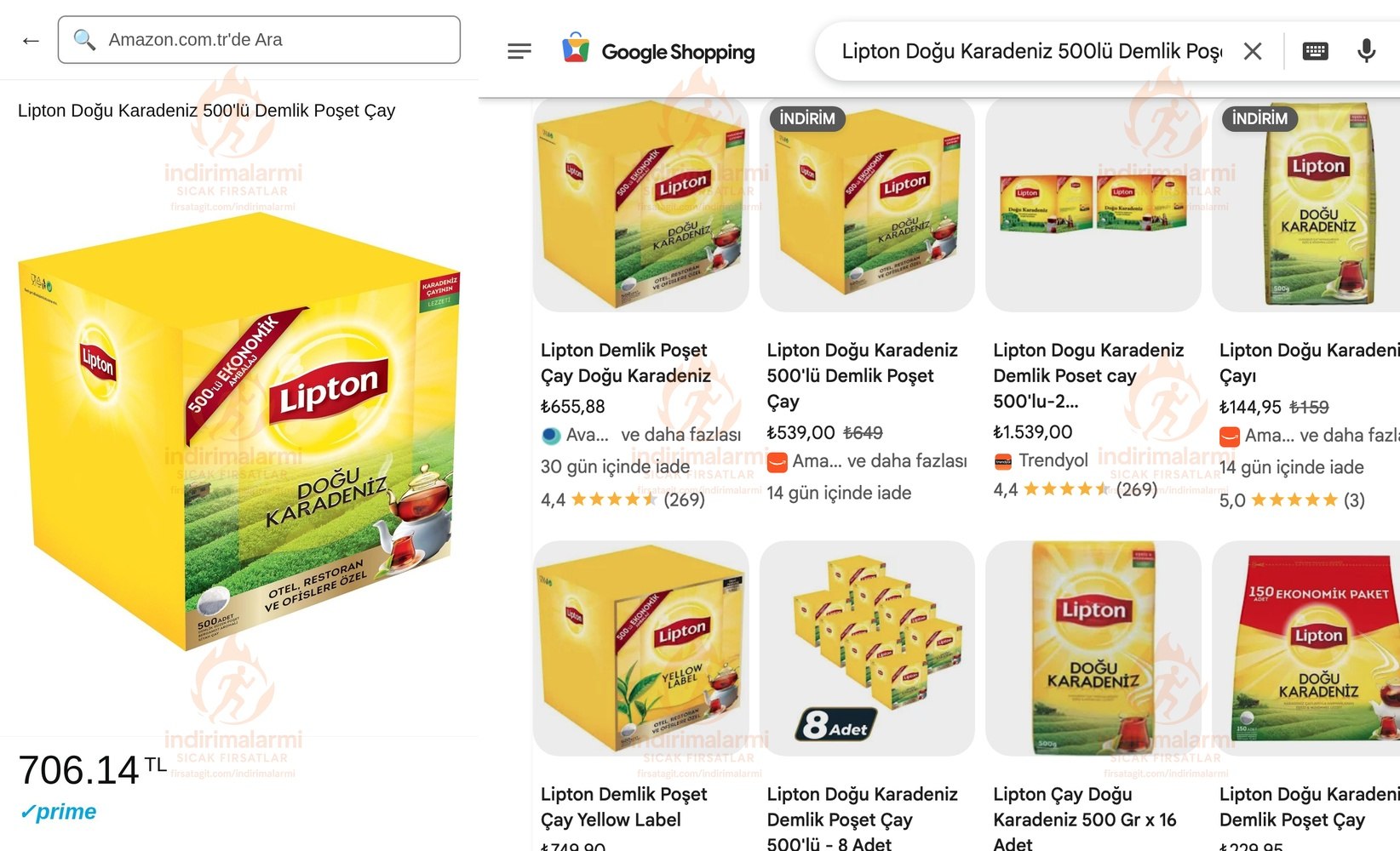 Lipton Doğu Karadeniz 500lü Demlik Poşet Çay
