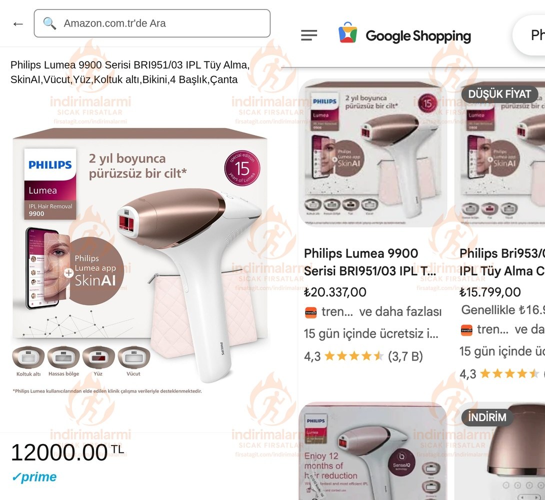 Philips Lumea 9900 Serisi BRI95103 IPL Tüy Alma, SkinAI,Vücut,Yüz,Koltuk altı,Bi…