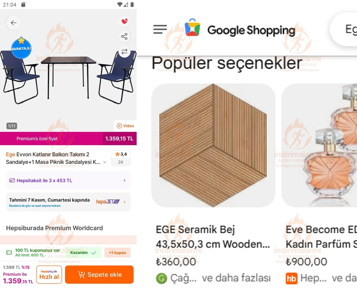 Ege Evvon Katlanır Balkon Takımı 2 Sandalye1 Masa Piknik Sandalyesi Kamp Masası …