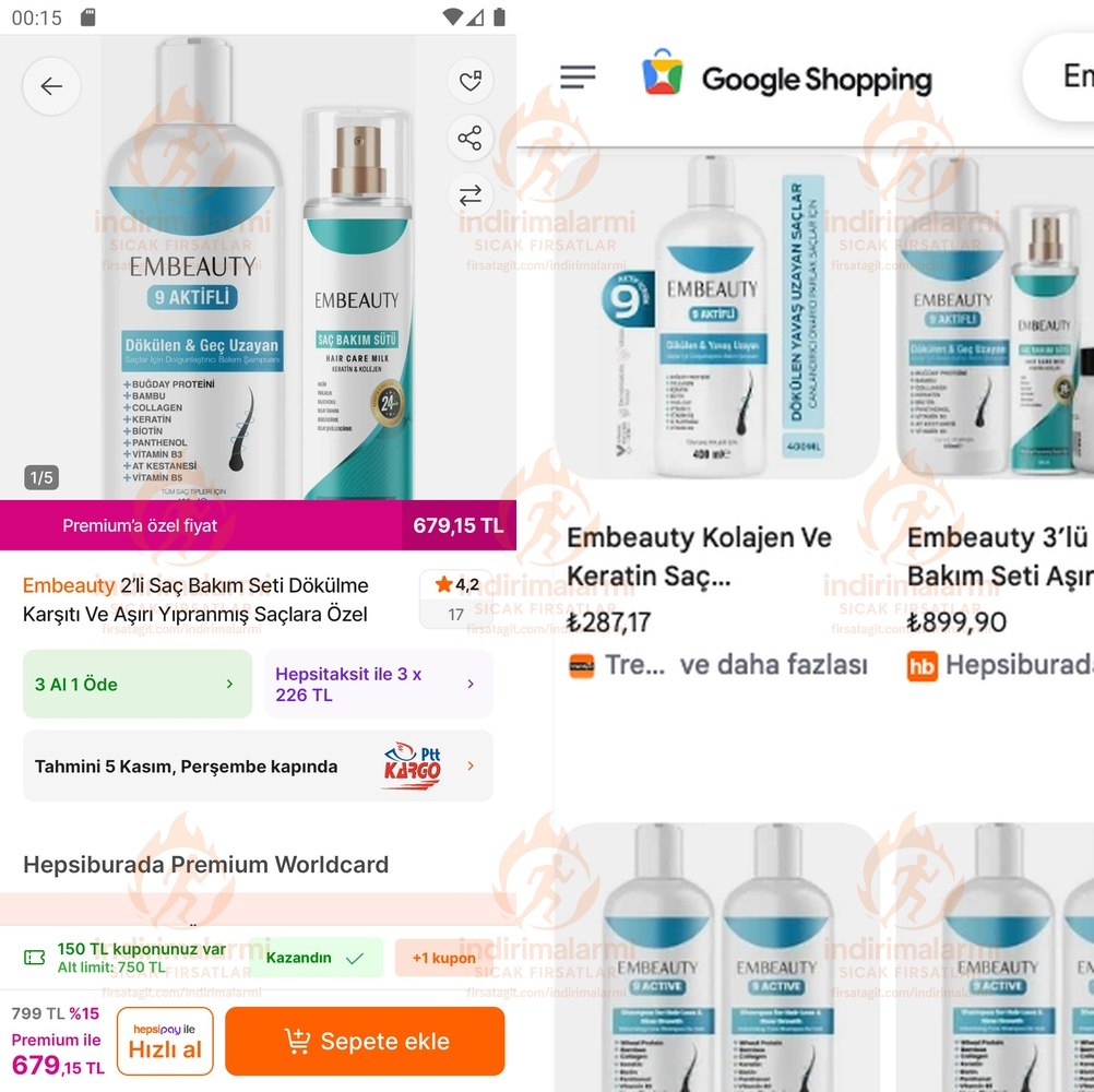 Embeauty 2li Saç Bakım Seti Dökülme Karşıtı Ve Aşırı Yıpranmış Saçlara Özel