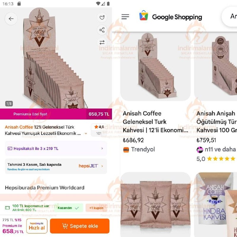 Anisah Coffee 12li Geleneksel Türk Kahvesi Yumuşak Lezzetli Ekonomik Paket