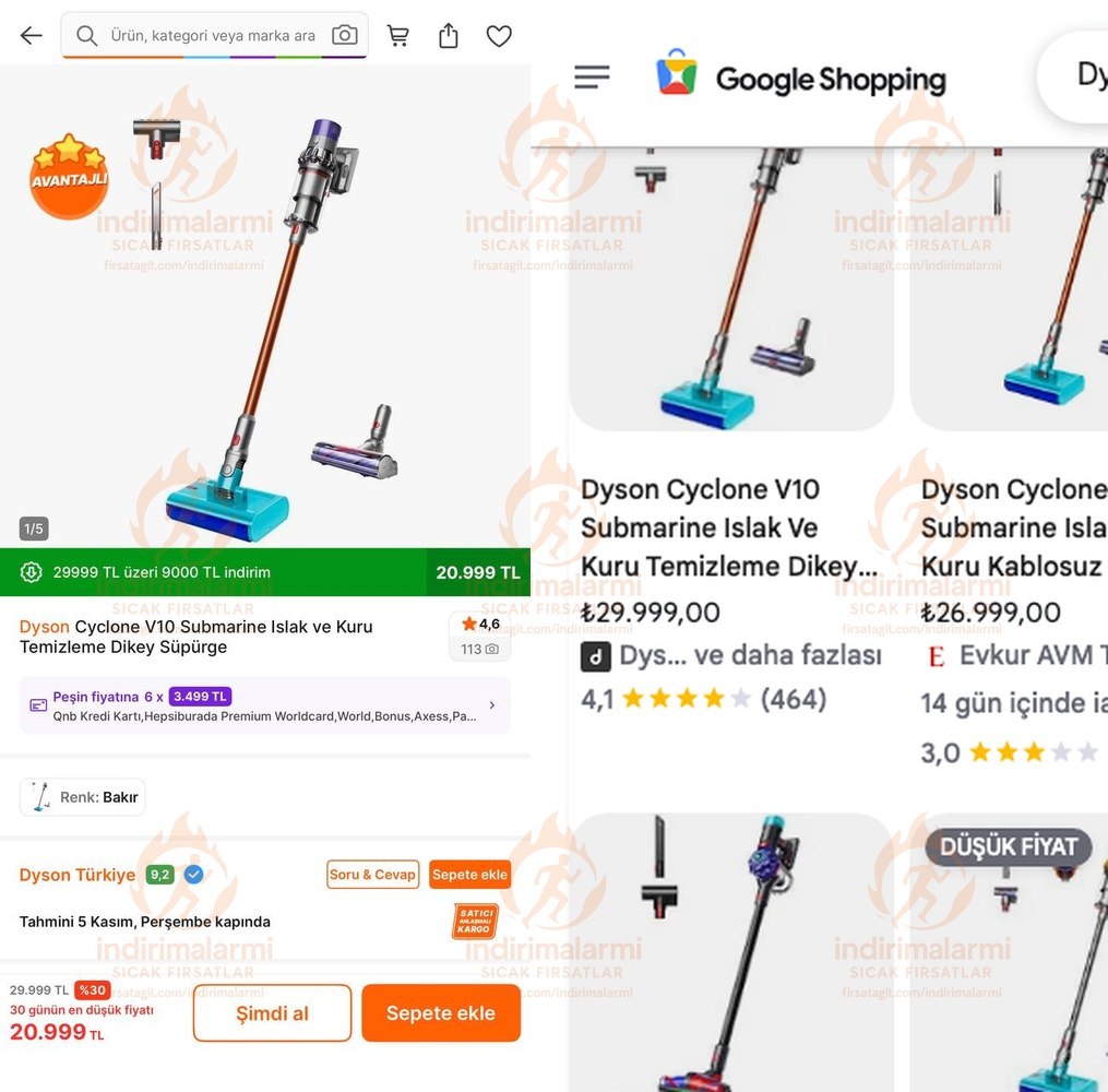 Dyson Cyclone V10 Submarine Islak ve Kuru Temizleme Dikey Süpürge