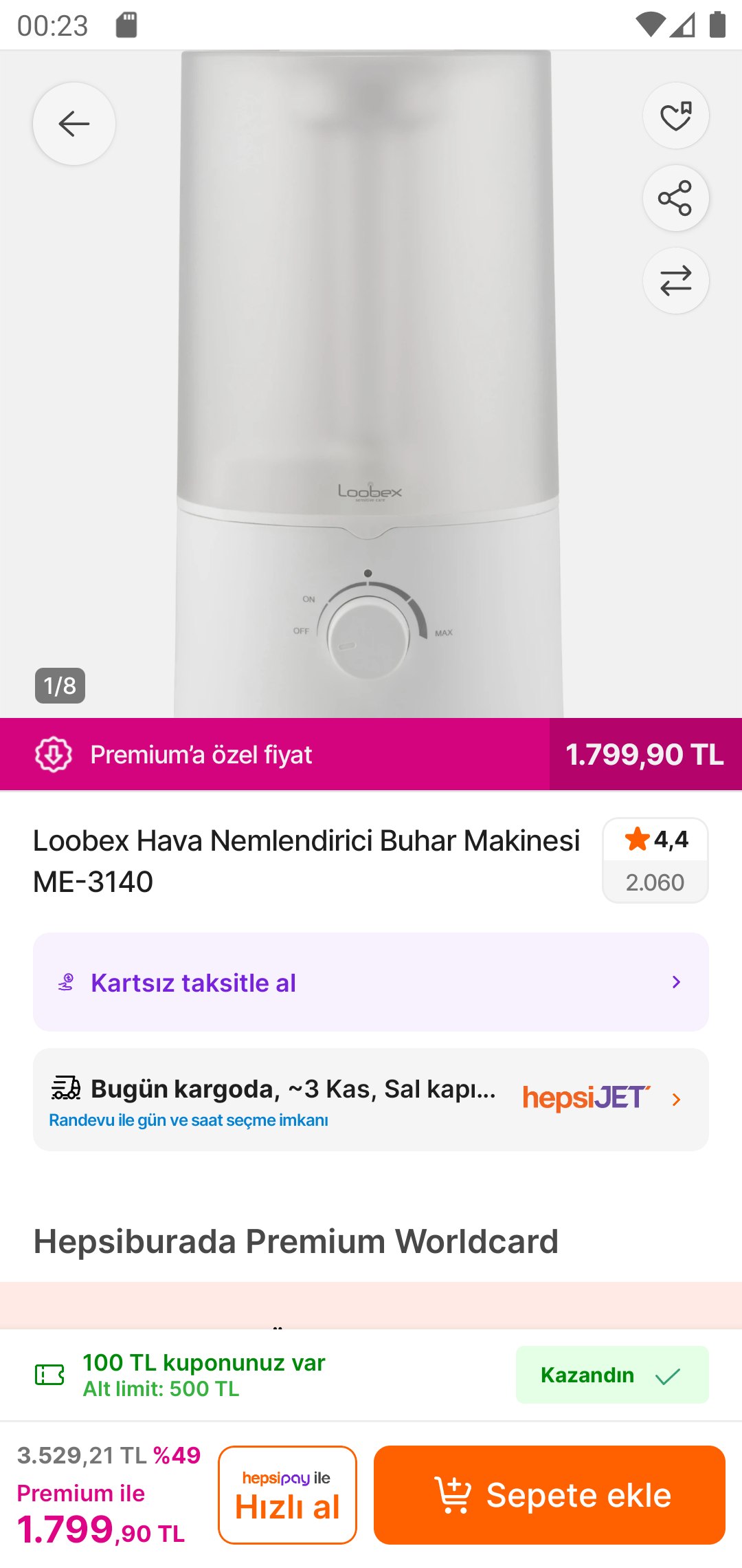 Loobex Hava Nemlendirici Buhar Makinesi ME-3140