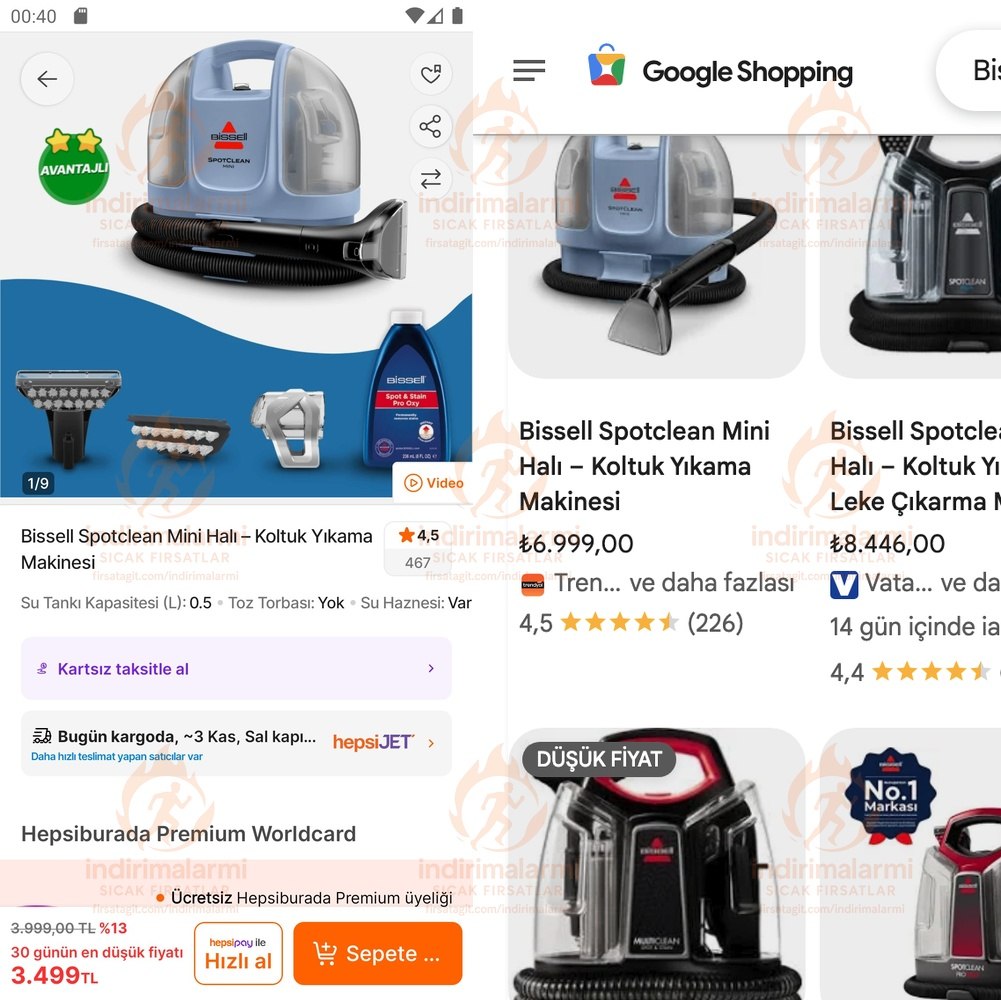 Bissell Spotclean Mini Halı Koltuk Yıkama Makinesi