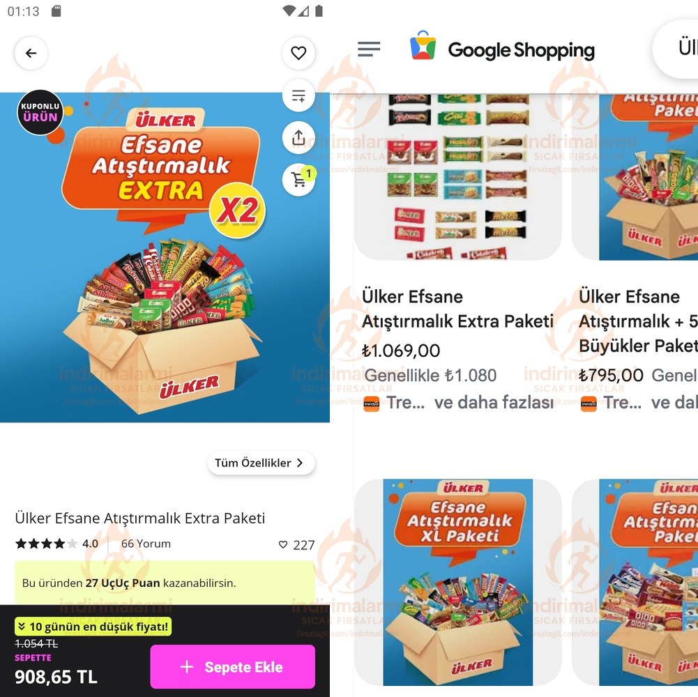 Ülker Efsane Atıştırmalık Extra Paketi